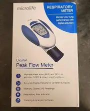 Microlife Digital Peak Flow Meter & FEV1 Respiratory COPD Asthma BRAND NEW