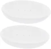 LIGHTAOTAO 2pcs Elegant Ceramic Soap Dish Self Draining Bar Soap Holder for Bathroom Countertop Stylish and Space Saving Enhance Aesthetic Appeal and Organize Essentials