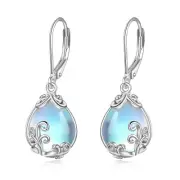 POPLYKE Celtic Filigree Teardrop Drop Dangle Earrings Sterling Silver Leverba...