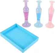 Beavorty 1 Set Painting Tools with Drill Pen and Tray Art Painting Supplies Rhinestone Picker Tool Dot Pen for Manicure and Craft Projects