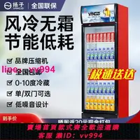 在飛比找樂天市場購物網優惠-揚子飲料展示柜冷藏冰柜保鮮雙開門冷飲冷柜商用單門啤酒冰箱立式