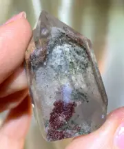 BEAUTIFUL RARE GARDEN QUARTZ CHRISTMAS QUARTZ POLISHED CRYSTAL MINI-TOWER *2