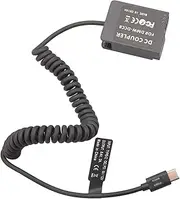 USB-C to DMW-BLC12 Dummy Battery Adapter External Power Supply Adapter for Panasonic FZ300 G7 Cameras