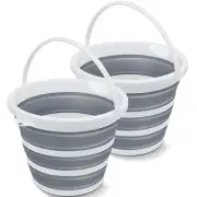 2 Pack Goderewild Collapsible Bucket Mop Bucket 2.6 Gallon(10L) for House Cle...