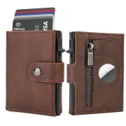 NNEOBA Anti-Theft RFID Wallet with Holder for Men (Brown)