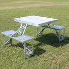 Outdoor Foldable Aluminium Table Chair Set Family Kids Picnic Party Camping Kit