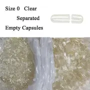 Size 0 Clear Empty Gelatin Capsules 10000 Count Kosher Halal Pure Pill Capsule
