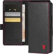 [TORRO] Phone Case Compatible with Samsung Galaxy Z Fold6 – Premium Leather Galaxy Z Fold 6 Wallet Case with Stand Function and Card Slots (Black)