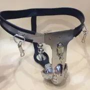 T5 New Groove Male Chastity Belt Device + Back Stopper + Two Hanging for Thigh
