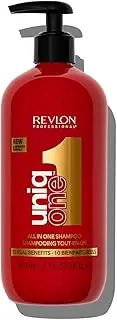 REVLON PROFESSIONAL UniqOne Shampoo, Hair Shampoo for Nourishing Cleansing Hair and Scalp, Hair Product Gives Maximum Silkiness and Shine, Reduces Hair Breakage, 490 ml