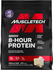 MUSCLETECH Platinum Phase8 WPI Whey & Casein, Vanilla Cake, 4.6 lbs (2.1 kg)