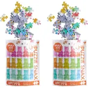 2x 100pc WerkShoppe Snax Jigsaw Puzzle 8x10in Gummy Bears Educational Game 7y+