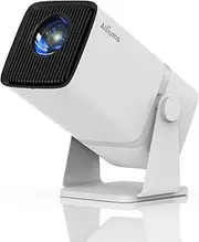Alliums Mini Projector with 5G WiFi, 1080P Supported, Portable Projector - Bluetooth Speaker, PS5 & Phone Compatible Smart Auto Vertical Correction, 180° Rotatable for Bedroom, Home Theater & Gaming