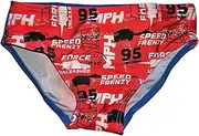 [Ellepi] Disney Pixar Cars Kids Swimming Trunks 2-7 Years Sea Pool Lightning McQueen Official Underwear Costume for Kids Colourful Printed, Blue, 5 Years