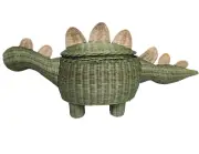 DINOSAUR HANDMADE RATTAN DRAGON Kids Room Jurassic Park Nest Basket Wicker Bin