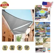 Durable 11' x 17' x 20.2' Right Triangle Grey Sun Shade Sail - 3