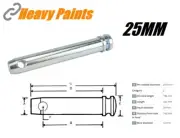 Excavator Linkage Digger Bucket Pin Tractor Pin 25mm x 142mm Zinc Plated