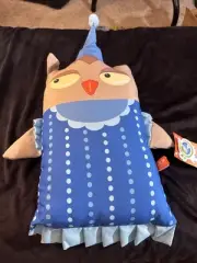 Wild Republic Owl Plush Pillowkins Stuffed Toy Throw Pillow 15”x9” NWT