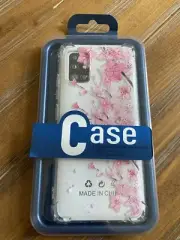 Samsung Galaxy A51 5G Phone case, Transparent Silicone Clear Floral Pink