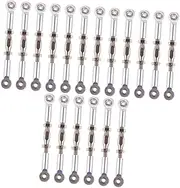 Vaguelly 18 Pcs Rc Car Metal Rod Aluminum Turnbuckles Rc Hobby Model Car Parts Front Rear Turnbuckles Rc Front Rear Steering Link Camber Links Link Rod End Ball Adjustable Aluminum Alloy