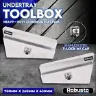 900mm Under Tray Tool Box Pair Aluminium Toolboxes Set Truck Undertray Underbody