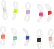 [COHEALI] 50pcs Glasses Clasp Eyeglass Holder Ends Eyeglasses Chain Ends Connectors Chain Anti-skid Connector Eyeglasses Holding Ends Eyewear Chain Ends Sunglasses Chain Cord Rubber Colorful