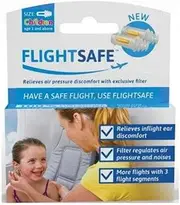 FLIGHTSAFE Pressure Regulating Ear Plugs for Kids | Reduce Ear Pain during Flights| Super Soft & Reusable | Medical Grade Plastic with Patented Metal Filter