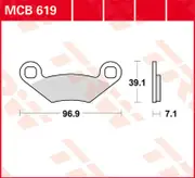 TRW Lucas Brake pad MCB619