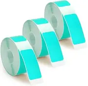 PEUTIER 3 Rolls Label Tapes for Phomemo D30 Label Maker, 15mm x 30mm Self-Adhesive Label Tape Thermal Sticker Paper Roll for Home Office School Supplies (Blue)