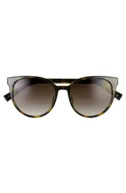 Le Specs Armada 54mm Cat Eye Sunglasses in Tortoise/Khaki Gradient at Nordstrom One Size