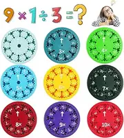 Pack of 9 Fidget Spinners, Math Facts Educational Toys for Children, Puzzle Games for Children from 4-10, Interactive Fidget Spinner for Learning