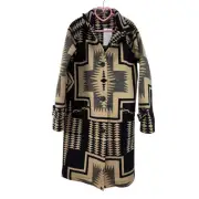 Pendleton Timberline Coat Aztec Pattern Wool Long Womens Small Southwestern
