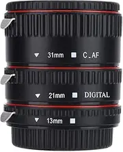 Metal Auto Focusing Macro Adapter Lens Macro Extension EF Lens Close-Up No Glare Tube Rings Set for Cameras with EF Mount EF Mount