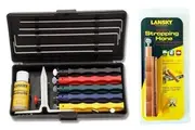Lansky Leather Stropping Hone HSTROP + Deluxe Sharpening System LKCLX