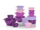 Tupperware Servalier Bowls 30 pc Set Bowls Canisters Seals Purple Shades New