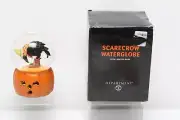 Deparment 56 Halloween Snow Globe Black Crow on Lighted Jack O Lantern Pumpkin
