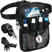 ProCase Nurse Fanny Pack, Utility Medical Nursing Fanny Pack for Women, Nurse Organizer Pouch to Carry Stethoscopes and Medical Supplies, Nurse Belt Bag for Nurses RN Vet EMT -S, Black