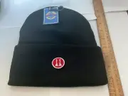 Captain Fire Department Patch Sewn on a Black Watch Cap