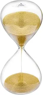 SuLiao Hourglass 30 Minute Sand Timer: 5.1 Inch Gold Sand Clock, Extra Reloj De Arena, Unity Hour Glass Sandglass for Kids, Games, Classroom, Home, Desk, Office Decoration