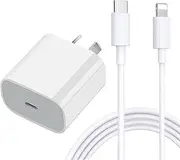20W Fast Charger PD 3.0, Durable and Compact USB-C Power Adapter, with 3.3FT Cable,Compatible with iPhone14/13/13Mini/13Pro/13ProMax/12/12Mini/12Pro/12ProMax/11/11ProMax/Xs Max/XR/X Pro iPad AirPods