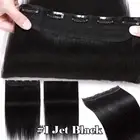 One Piece CLEARANCE Clip In Indian Remy Real Human Hair Extensions 3/4 Full Head