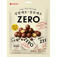 在飛比找蝦皮購物優惠-Lotte 樂天 ZERO 無糖巧克力球 一袋10入 140