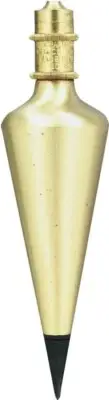 NEW General TOOLS 800-12 Plumb Bob Solid Brass Hardened Steel 12 OZ