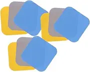 CIYODO 9pcs Rubber Jar Opener Gripper Pads Non Slip Square Mats for Easy Lid Opening Heat Insulation Multi Purpose Colored Coasters for Jars Bottles and Cups