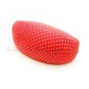 Clam Shell Hardcase for Sunglasses Glasses Faux Leather Polka Dot