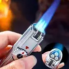 GasTorch Lighter Powerful Three Straight Blue Flame Grinding Wheel Windproof jet