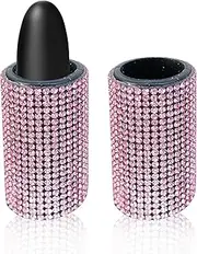 DOAGEAS Bling Car Lip Balm Chapstick Holder, Upright Car Chapstick Holder with Sparkling Rhinestones, Chapstick Holder for Car, Car Interior Accessories for Women