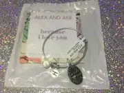 Alex and ani Because I love You bangle bracelet RS silver New