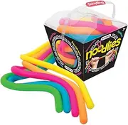 NeeDoh Noodlies - Sensory Stretchable Toy, 5 Neon Colours for Stress Relief & Fidget Fun, Squeeze, Stretch & Knot, Ideal for Decompression, Schools, Party Favors & Office Stress Relief (Pack of 1)
