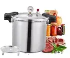 25quart pressure canner cooker and cooker with cooking rack canning 25L silver